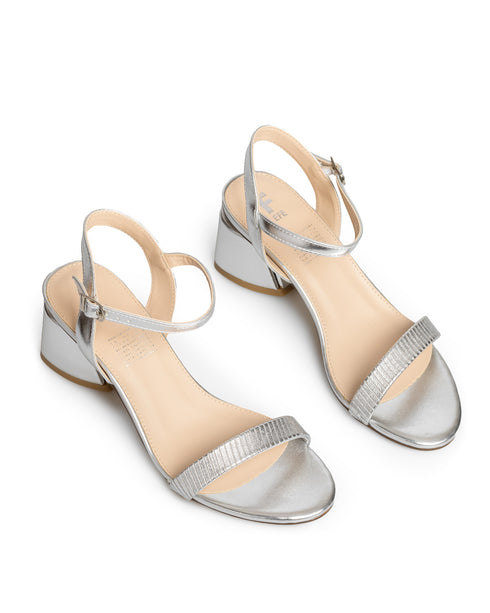 Sandalia Plata Tira Grabada 250704